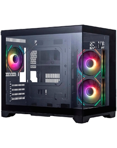 Компьютерный корпус 1STPLAYER MEGAVIEW MV6-TP ARGB Black (MV6-TP-BK-2FC7R-1FC7) 1stplayer