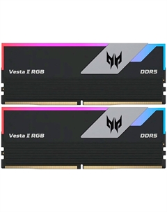 Оперативная память Acer DDR5 Predator Vesta II RGB 64Gb (2x32GB) 6400Mhz Black (VESTA2-64GB-6400-2R8-V2)