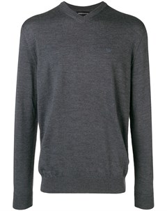 Emporio armani пуловер с v образным вырезом m серый Emporio armani