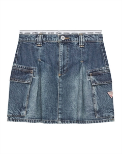 Джинсовая юбка обычного кроя J5RD07 D45E0, синий Guess