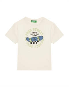 Футболка обычного кроя 3I1XG10IJ, бежевый United colors of benetton