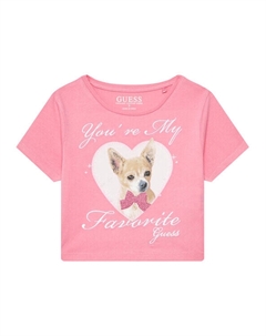 Футболка обычного кроя J5YI08 K6YW4, розовый Guess