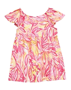 Летнее платье свободного покроя 34VAGV010, розовый United colors of benetton