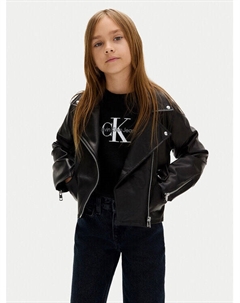 Куртка из искусственной кожи прямого кроя IG0IG02982 D, черный Calvin klein jeans