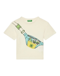 Футболка обычного кроя 3I1XG10J6, бежевый United colors of benetton