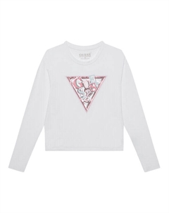 Блузка обычного кроя J5YI15 K6YW4, белый Guess