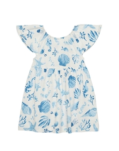 Летнее платье свободного покроя 34VAGV010, синий United colors of benetton