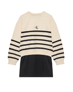 Свободный крой трикотажное платье IG0IG02963 D, бежевый Calvin klein jeans