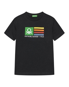 Футболка обычного кроя 3I1XC10N3, черный United colors of benetton