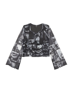 Блузка обычного кроя J5YH01 K0180, черный Guess