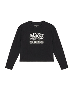 Блузка обычного кроя J5YI03 K6YW4, черный Guess