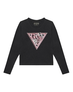 Блузка обычного кроя J5YI15 K6YW4, черный Guess