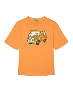 Футболка обычного кроя 3I1XC10P6, оранжевый United colors of benetton