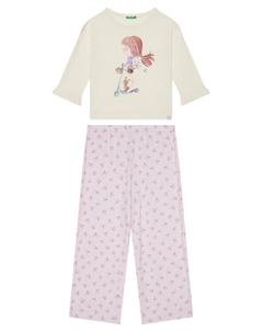 Пижама обычного кроя 3Y5E0P08B, розовый United colors of benetton