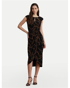 Коктейльное платье облегающего кроя 200973612001, черный Lauren ralph lauren