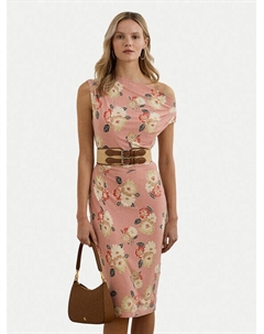 Коктейльное платье облегающего кроя 250964083001, розовый Lauren ralph lauren