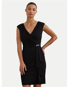 Коктейльное платье стандартный крой 253906356002, черный Lauren ralph lauren