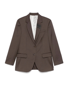 Однобортный блейзер, коричневый Brunello cucinelli