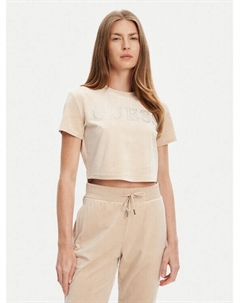 Блузка обычного кроя V3BI01 K0232, бежевый Guess