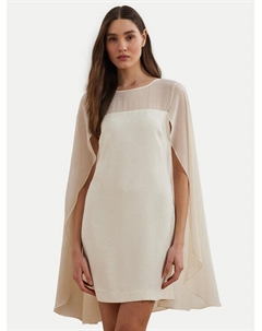Коктейльное платье стандартный крой 253963771001, экрю Lauren ralph lauren
