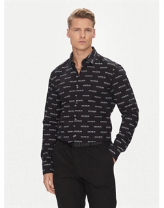 Рубашка облегающего кроя Ermo 50545349, черный Hugo