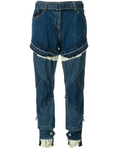 Sacai облегающие джинсы с необработанными краями 3 синий Sacai