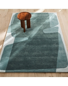 Ковер из лиоцелла и шерсти ручной работы Caldera зеленый Am.pm.