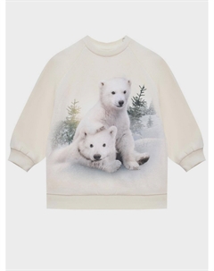 Свитшот, принт белые медведи Molo