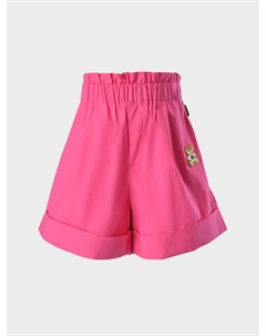Розовые шорты с патчем Moschino