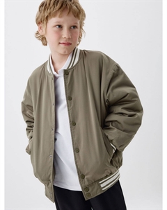 Утепленный бомбер в стиле преппи детский Sela