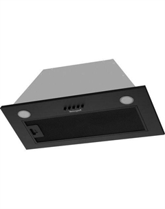 Встраиваемая вытяжка Leaf 600 PB Full Black Enamel, управление кнопочное, черный Weissgauff