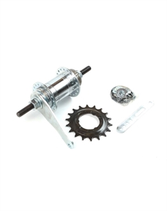 Втулка велосипедная, задняя, 1-ск., с тормозом, 36отв. ось 155мм, стальная, серебристая, 00-170021 M-wave