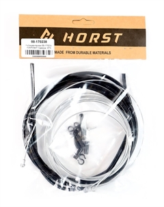 Комплект рубашка+тросик тормоза, MTB/Road, рубашка 2500мм + 2 троса 1700мм и 1100мм, с заглушками, 00-170238 Хорст