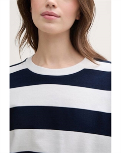 Свитшот хлопковый в полоску Tom tailor