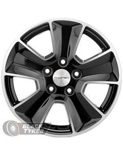 Литой диск KHW1601 6.5x16/5x114.3 D54.1 ET45, Черные Khomen wheels