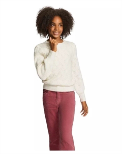 Свитер-пуантиль для больших девочек, коричневый/бежевый Tommy hilfiger