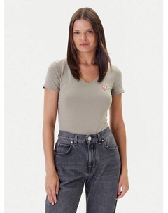 Облегающая футболка W2YI45 J1314, хаки Guess