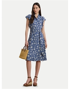 Платье-Рубашка стандартный крой 200970726001, синий Lauren ralph lauren