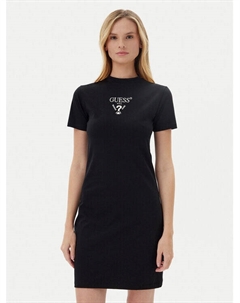 Платье на каждый день обычный крой V4YK02 KCDH1, черный Guess