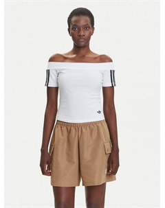 Облегающая блузка adicolor Bandeau JV9741, белый Adidas