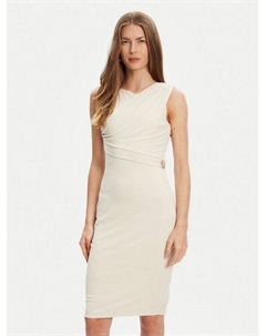 Платье на каждый день обычный крой W5YK27 KAQL2, экрю Guess