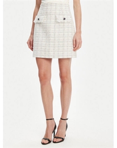 Мини-Юбка обычного кроя W5YD15 WHDB2, белый Guess