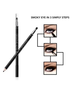 Автоматический карандаш для глаз с губкой - черный Rever's