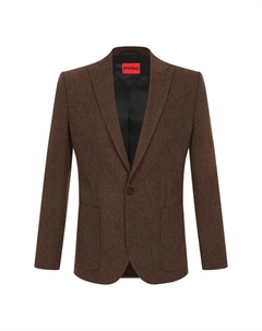 Пиджак из шерсти и хлопка Hugo