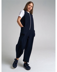 Полукомбинезон из ткани non iron для девочки School by playtoday