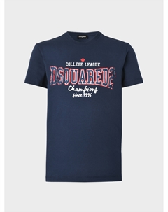 Футболка с лого и надписью на груди Dsquared2
