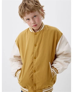 Утепленный бомбер в стиле преппи детский Sela