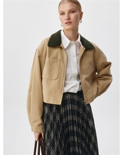 Короткая куртка с вельветовым воротником Sela