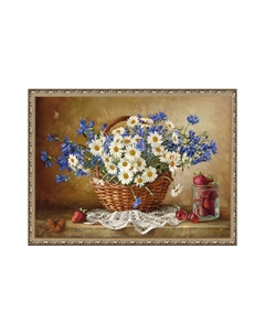 Репродукция в раме Ромашки и васильки Hoff