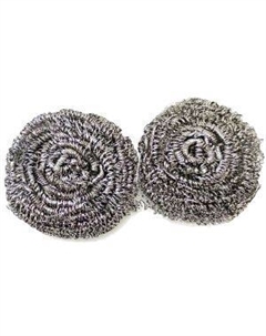 Губка для посуды Antella Атолл, 2 шт, металлическая спиральная, нерж. сталь Бест папир